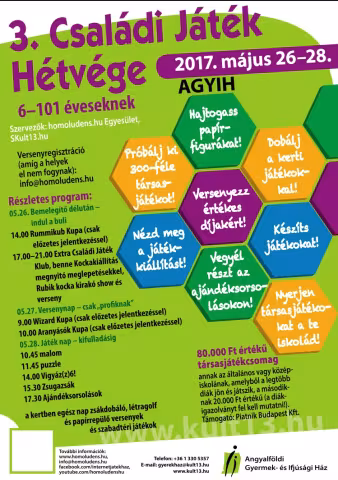 3. Családi Játék Hétvége plakát