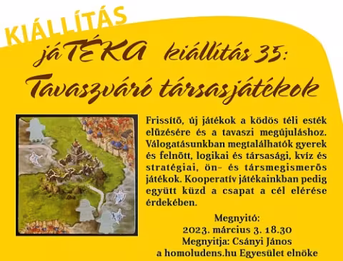 Tavaszváró játékok kiállítás plakát