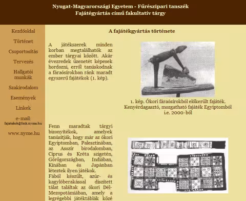 Kaszás Gergő - A fajátékgyártás története