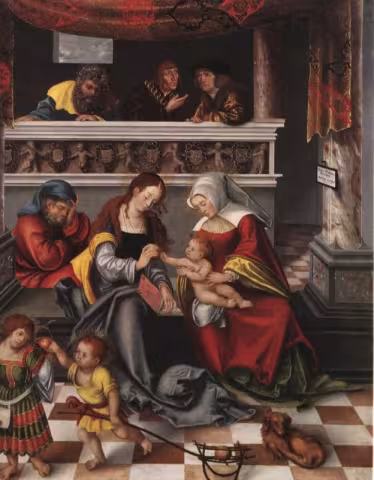 id. Lucas Cranach: A szent család (részlet)