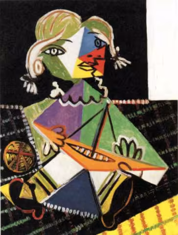 Picasso, Pablo (1881-1976):  Maya hajóval 1938